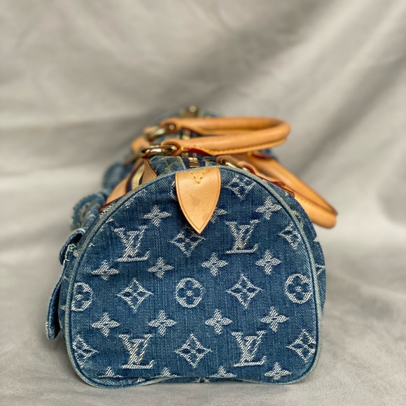 ❤️ 100% Authentic Louis Vuitton Denim Neo Speedy - Picture 5 of 16